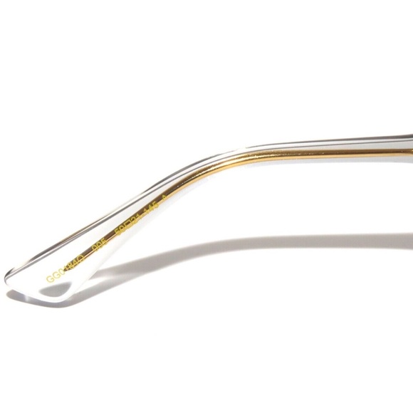 Gucci GG0184O 005 50 Transparent Gray Eyeglasses Unisex 0184O - Picture 4 of 5